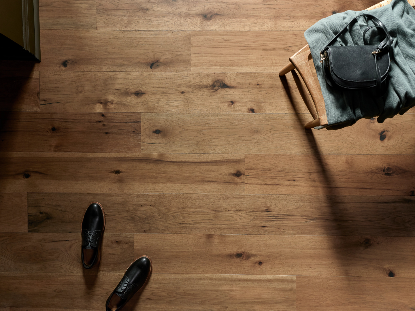 CDL Flooring showroom with hardwood flooring samples and design materials